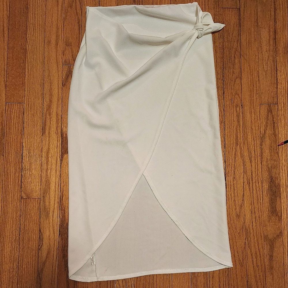 White wrap skirt